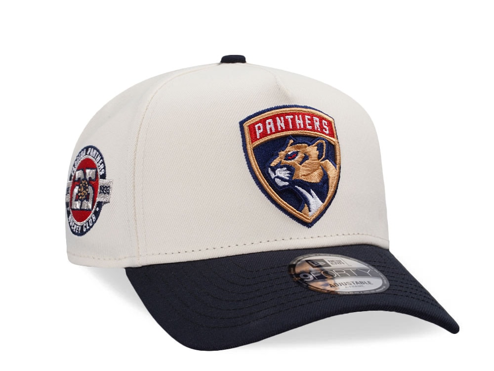 New Era Florida Panthers 25th Anniversary Chrome Two Tone Edition 9Forty A Frame Snapback Hat
