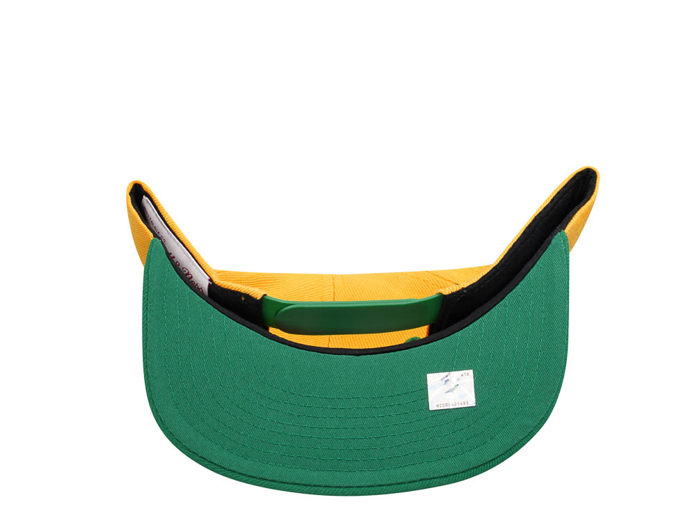 Mitchell & Ness Milwaukee Bucks Transcript Yellow Two Tone Snapback Hat