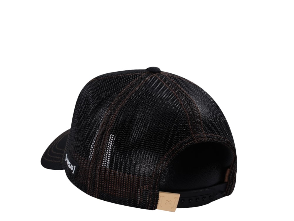 Capslab One Piece Square Patch Luffy Black Brown Trucker Snapback Cap