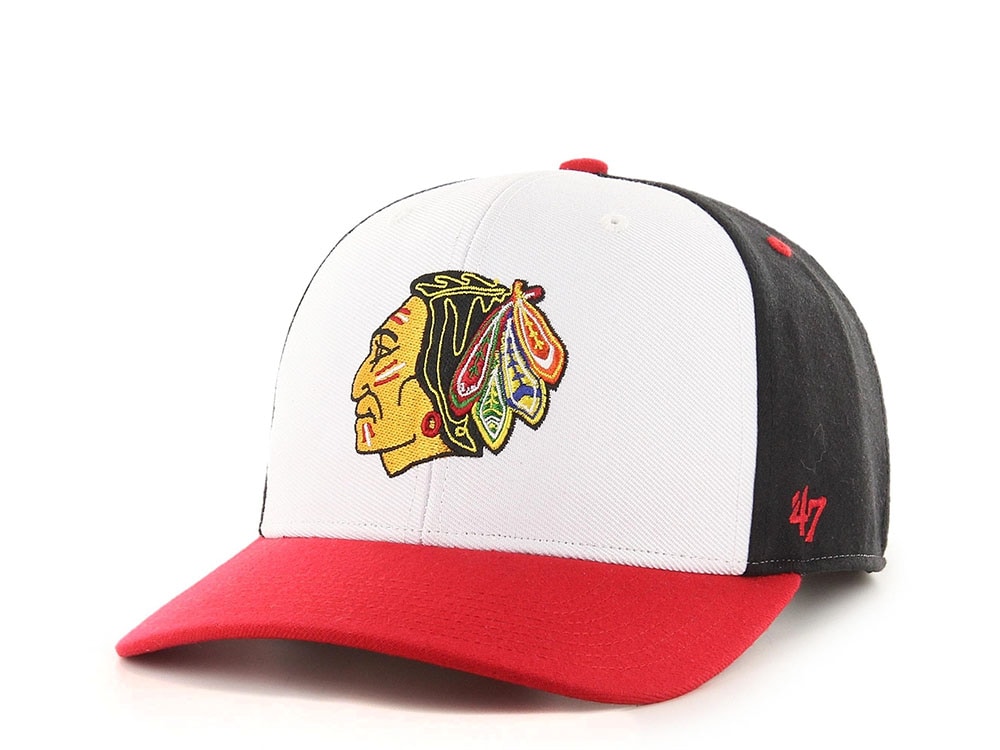47brand Chicago Blackhawks Vintage Black Replica Snapback Hat