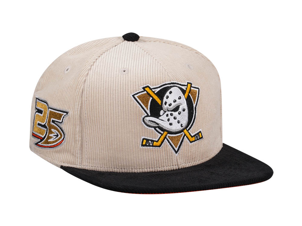 Mitchell & Ness Anaheim Ducks 25th Anniversary Two Tone Cord Edition Dynasty Fitted Hat