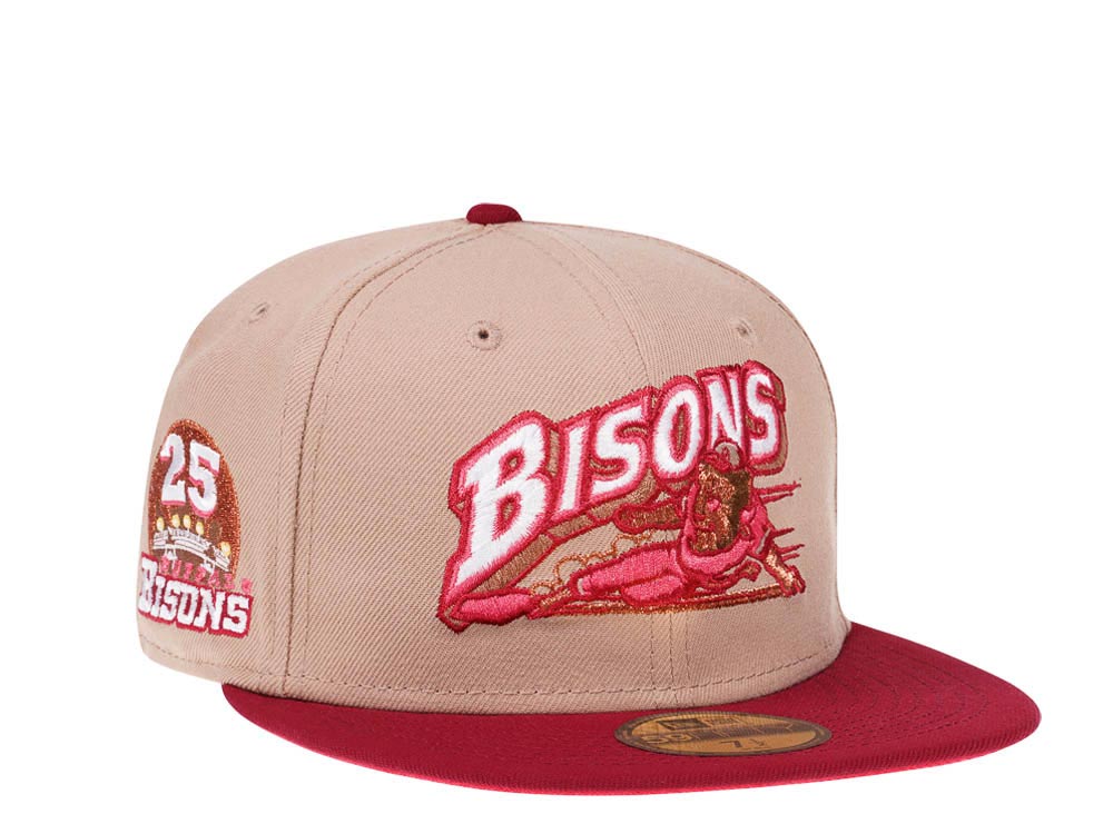 New Era Buffalo Bisons 25th Anniversary Wild Strawberry Edition 59Fifty Fitted Hat