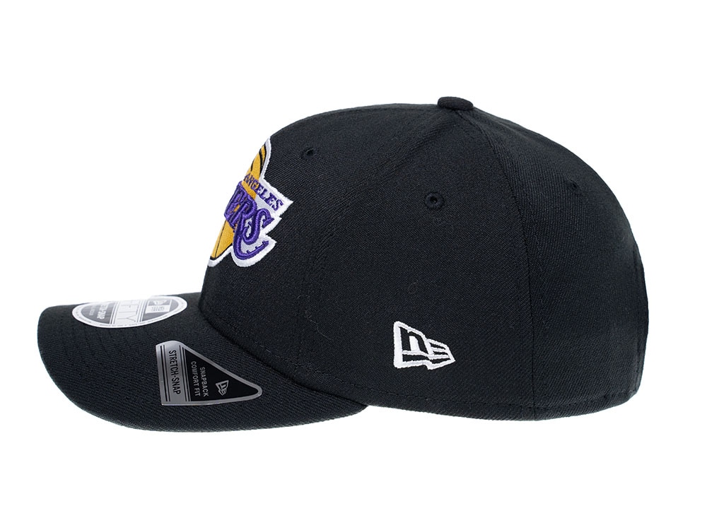 New Era Los Angeles Lakers Stretch 9Fifty Logo Black Snapback Hat