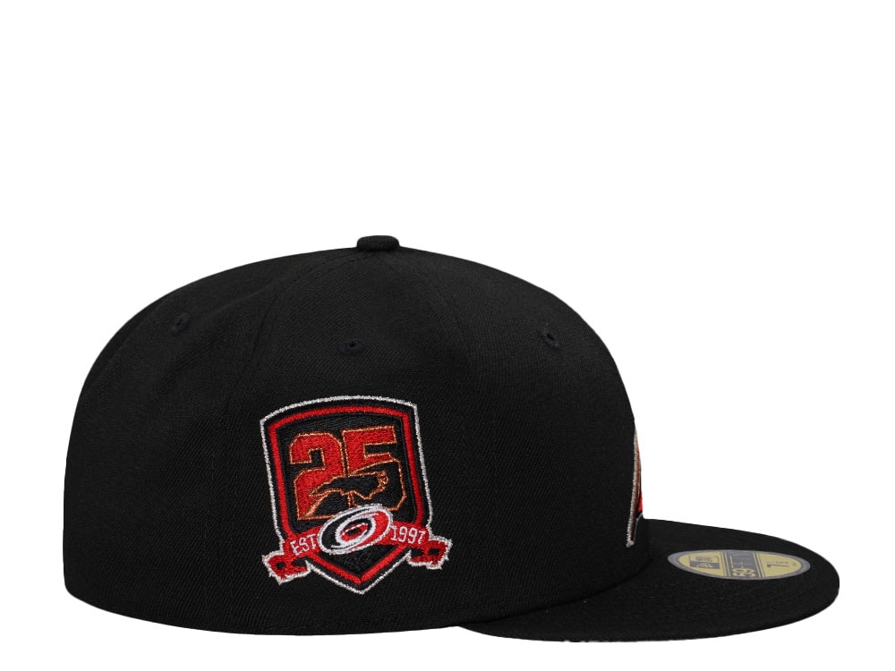 New Era Carolina Hurricanes 25th Anniversary Black Prime Edition 59Fifty Fitted Hat