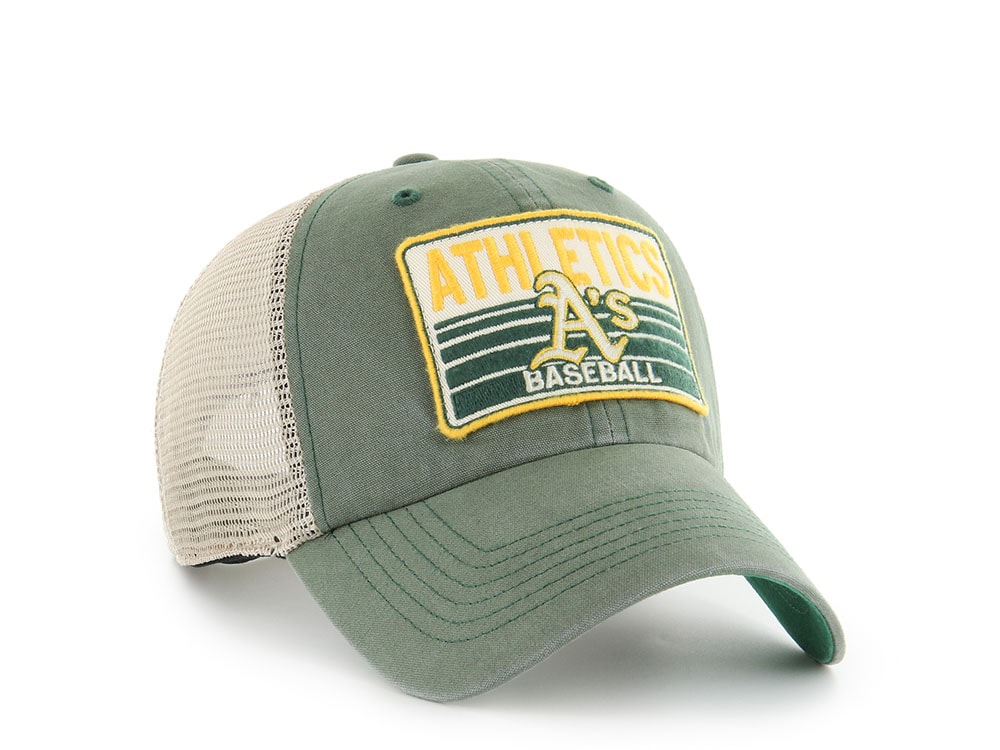 47Brand Oakland Athletics Bottle Green Four Stroke Edition Trucker Clean Up Snapback Cap