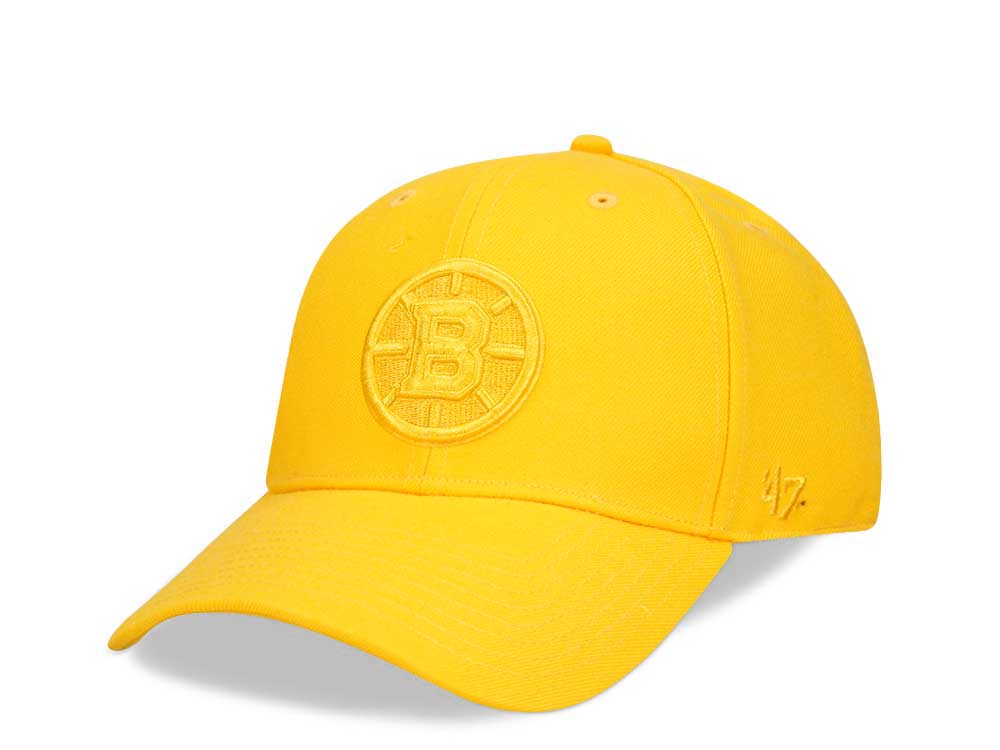47Brand Boston Bruins Yellow Gold MVP Snapback Hat