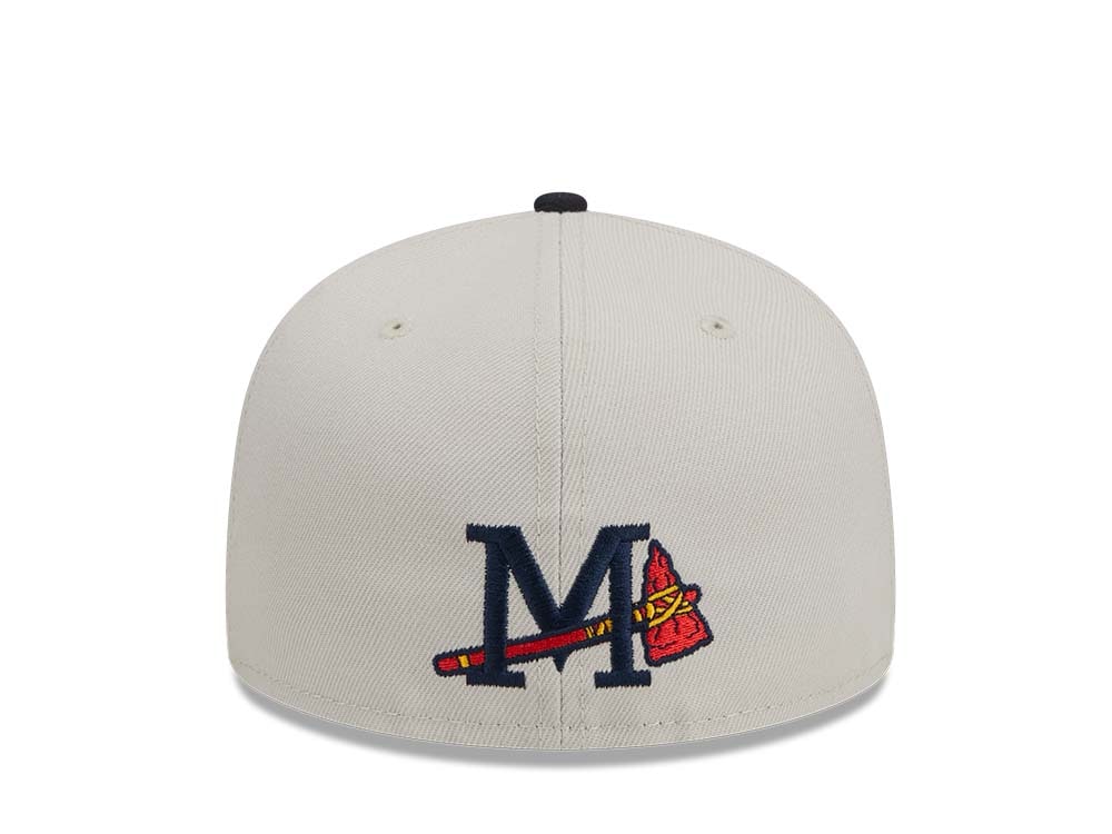 New Era Atlanta Braves Farm Team Stone Throwback Two Tone Edition 59Fifty Fitted Hat