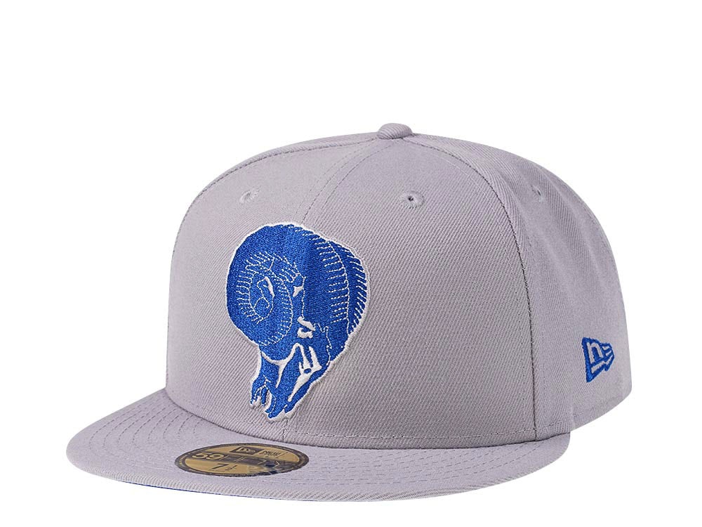 New Era Los Angeles Rams Blue Pop Throwback Edition 59Fifty Fitted Hat