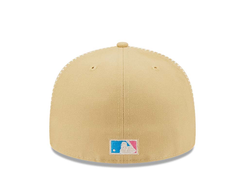 New Era Texas Rangers Stitch Arlington Stadium Gold Edition 59Fifty Fitted Hat