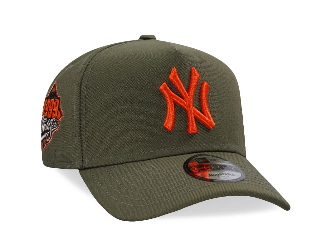 New Era New York Yankees World Series 1999 Olive Prime Edition 9Forty A Frame Snapback Cap