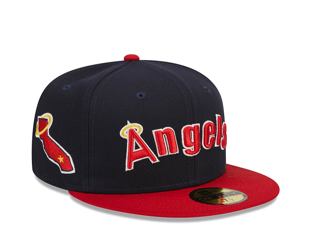 New Era California Angels Retro Script Two Tone Throwback Edition 59Fifty Fitted Hat