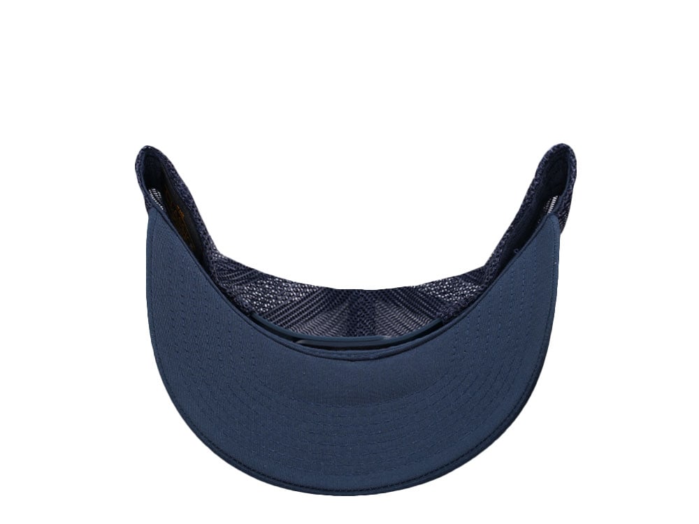 Yupoong Basic Navy Retro Trucker Snapback Hat
