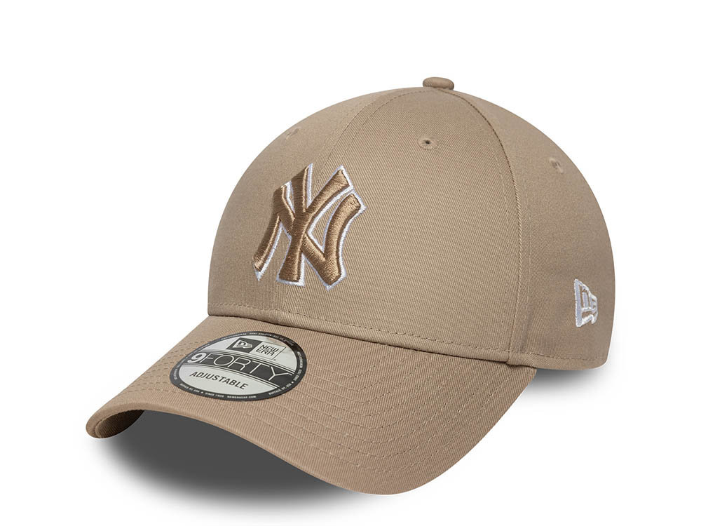 New Era New York Yankees Outline Sand 9Forty Strapback Cap