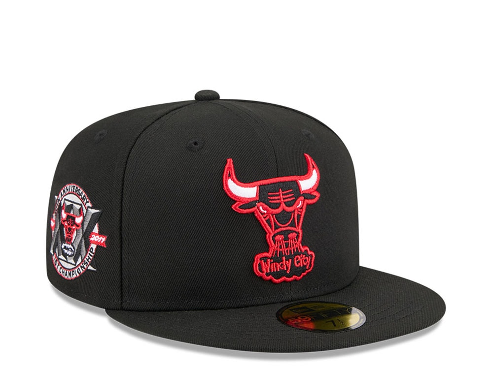 New Era Chicago Bulls HWC 20th Anniversary Black  59Fifty Fitted Cap