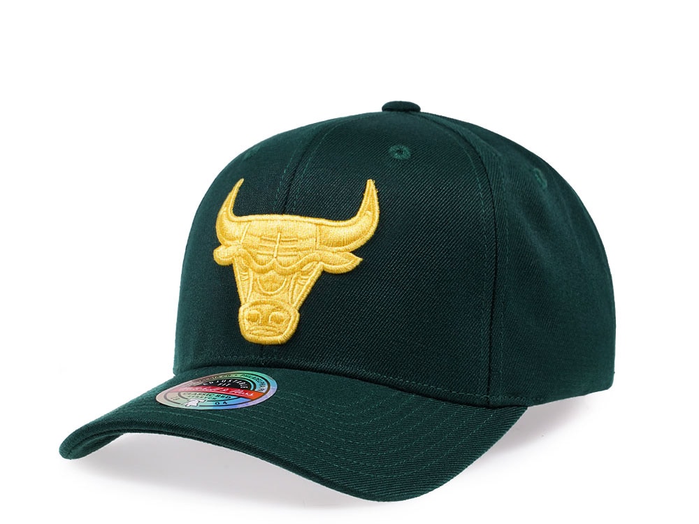 Mitchell & Ness Chicago Bulls Green Lime Red Line Flex Snapback Hat