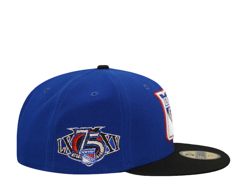 New Era New York Rangers 75th Anniversary Metallic Two Tone Throwback Edition 59Fifty Fitted Cap