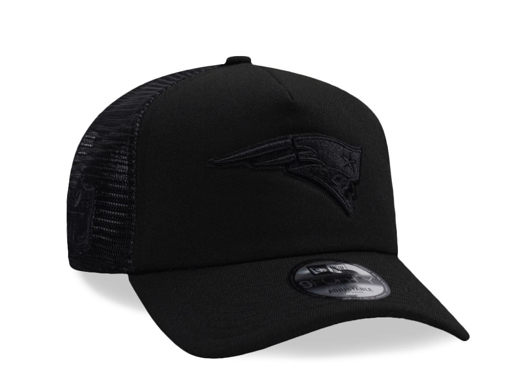 New Era New England Patriots Black Foam Trucker 9Forty A Frame Snapback Hat