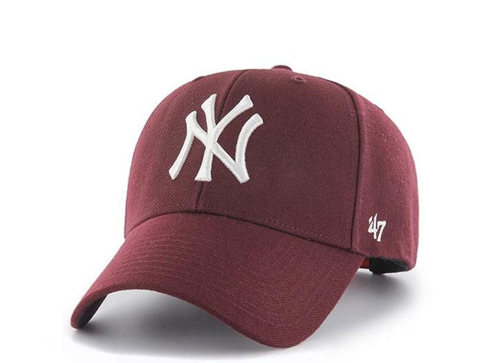 47brand New York Yankees Dark Maroon Classic Snapback Hat