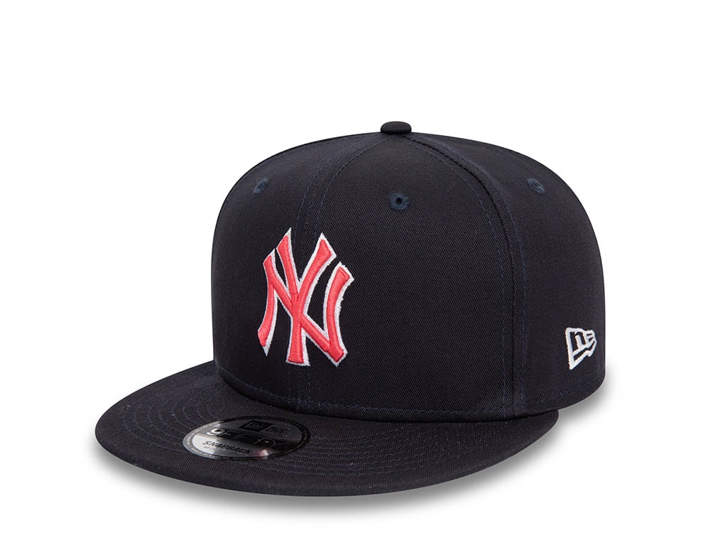 New Era New York Yankees White Outline Navy 9Fifty Snapback Hat