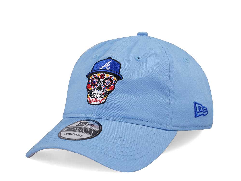 New Era Atlanta Braves Skull Sky Blue 9Twenty Strapback Hat