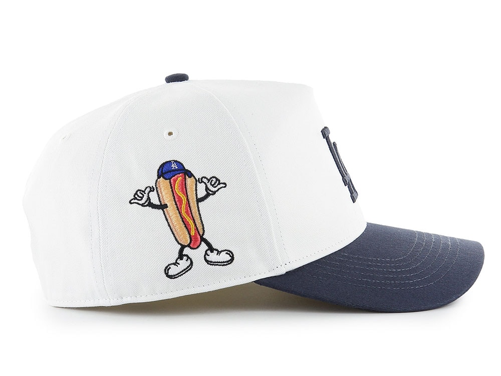 47Brand Los Angeles Dodgers White Cartoon Icon Edition Hitch Snapback Cap