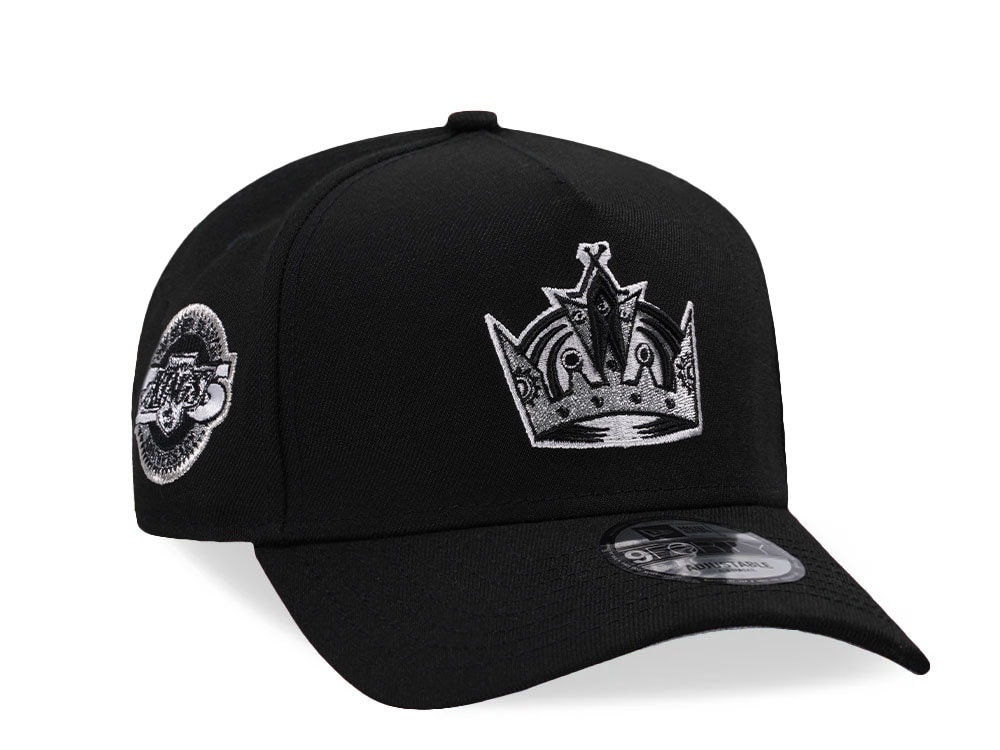New Era Los Angeles Kings 25th Anniversary Metallic Black Edition 9Forty A Frame Snapback Hat