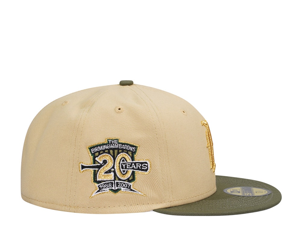 New Era Birmingham Barons 20 Years Vegas Gold Two Tone Prime Edition 59Fifty Fitted Hat