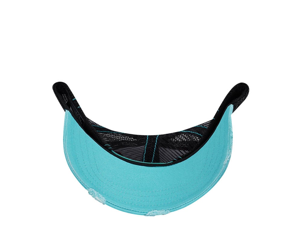 Von Dutch White Teal Two Tone Edition Trucker A Frame Snapback Hat