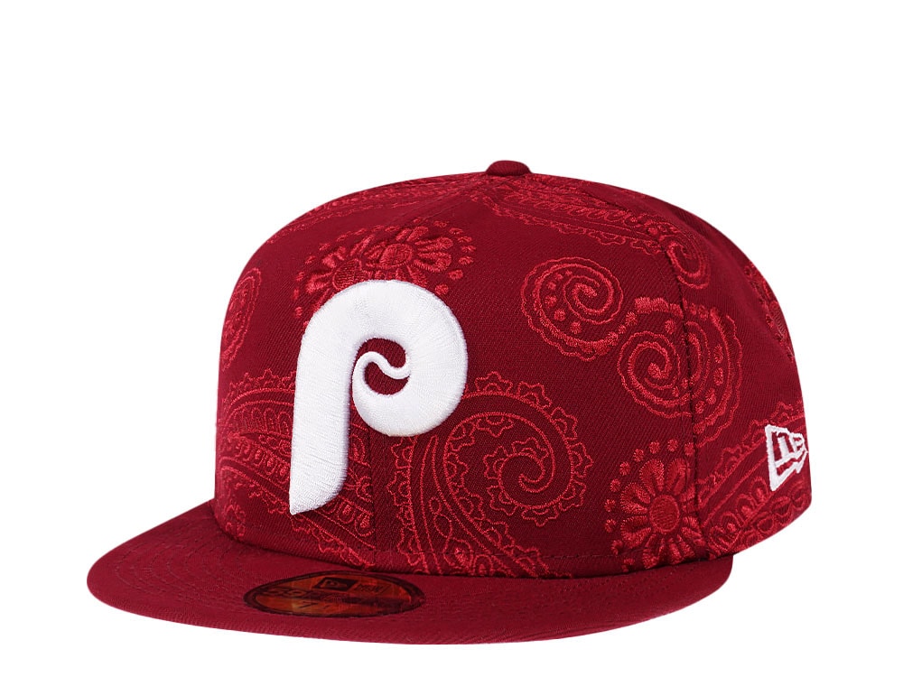 New Era Philadelphia Phillies Maroon MLB Swirl 59Fifty Fitted Hat