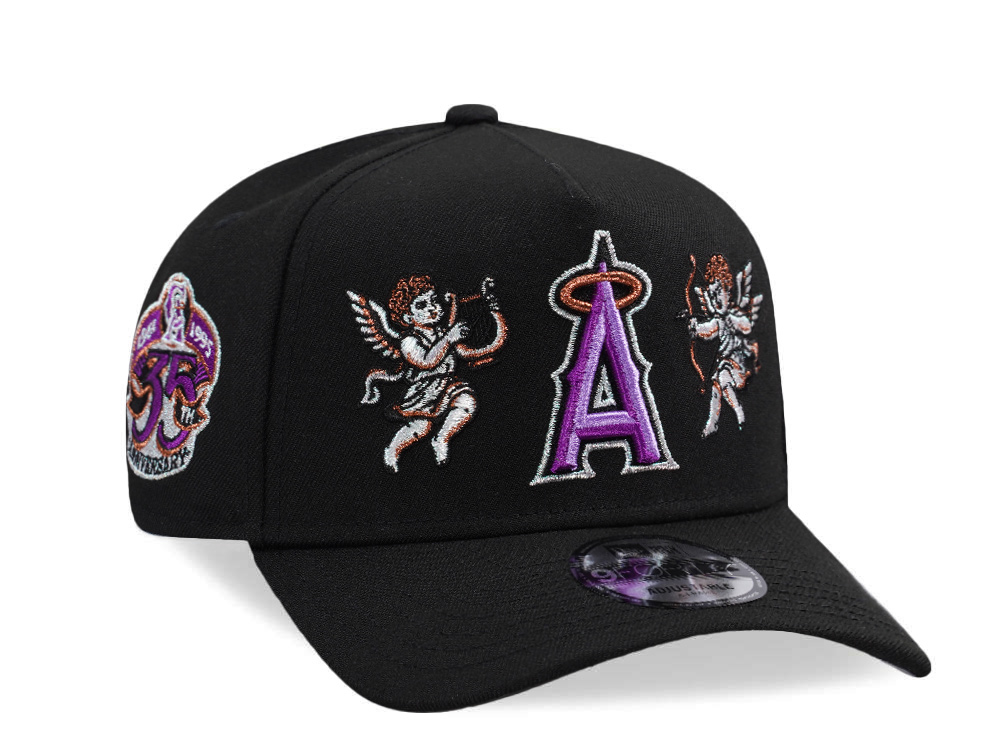 New Era Anaheim Angels 35th Anniversary Cupids Black Prime Edition 9Forty A Frame Snapback Cap