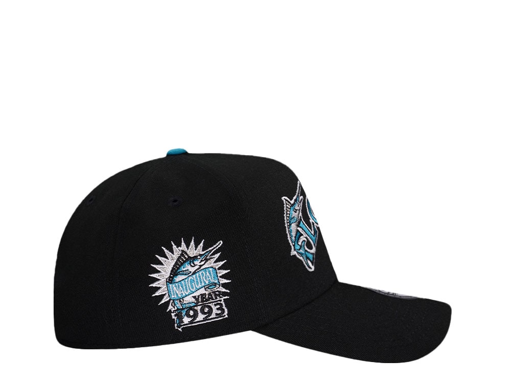 New Era Florida Marlins Inaugural Year 1993 Black Classic Edition 9Forty A Frame Snapback Hat