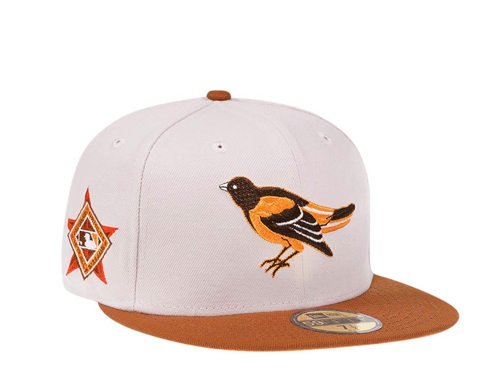 New Era Baltimore Orioles All Star Game 1993 Stone Bourbon Two Tone Edition 59Fifty Fitted Hat