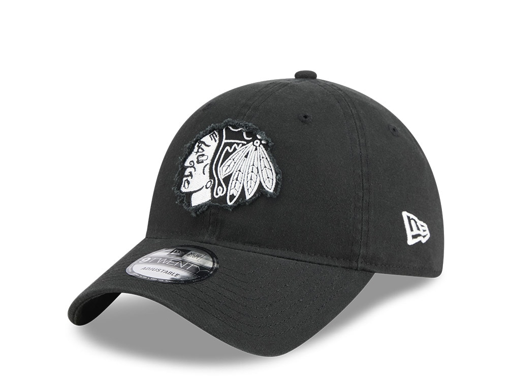 New Era Chicago Blackhawks Stamp Black 9Twenty Snapback Cap