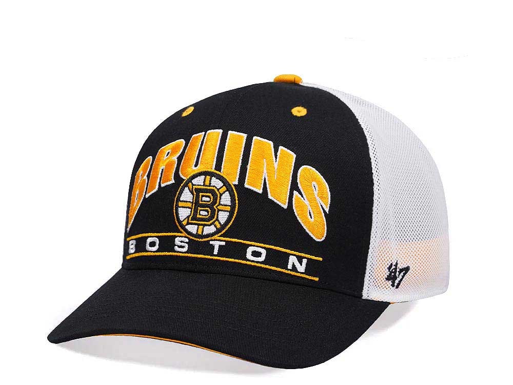 47Brand Boston Bruins Classic DP Top Corner Trucker Snapback Hat