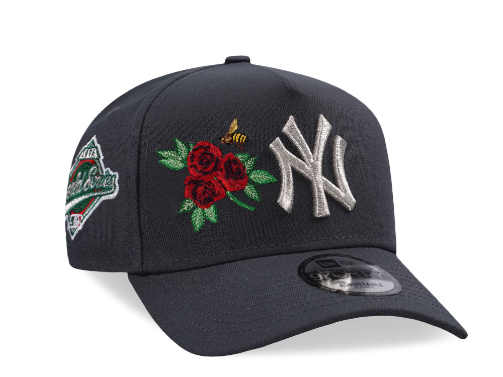 New Era New York Yankees World Series 1996 Dark Graphite Rose Edition 9Forty A Frame Snapback Cap