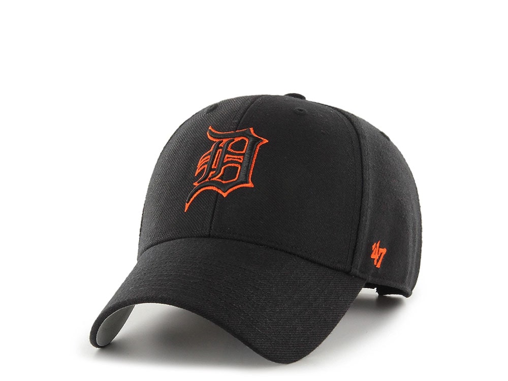 47Brand Detroit Tigers Black and Orange Classic Strapback Hat
