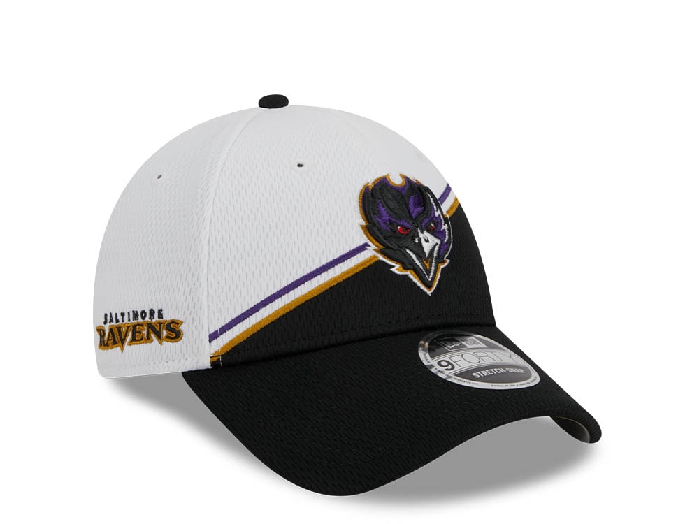 New Era Baltimore Ravens NFL Sideline 2023 Black White  9Forty Snapback Hat