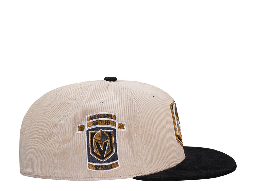 Mitchell & Ness Vegas Golden Knights Inaugural Season 17 Two Tone Cord Edition Dynasty Fitted Hat