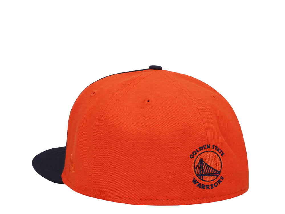 New Era Golden State Warriors Chrome Black Orange Two Tone Edition 59Fifty Fitted Hat