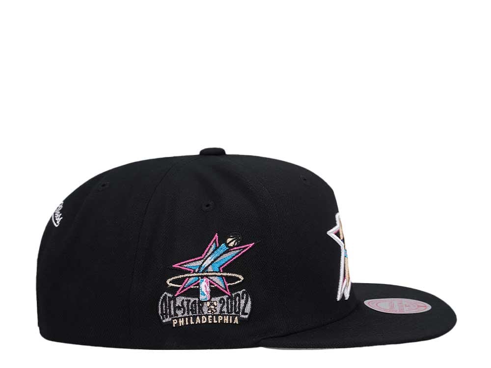 Mitchell & Ness Philadelphia 76ers All Star Game 2002 Neon Tropical Hardwood Classic Snapback Hat