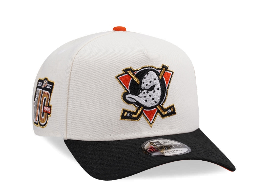 New Era Anaheim Ducks 10th Anniversary Chrome Two Tone Edition 9Forty A Frame Snapback Cap