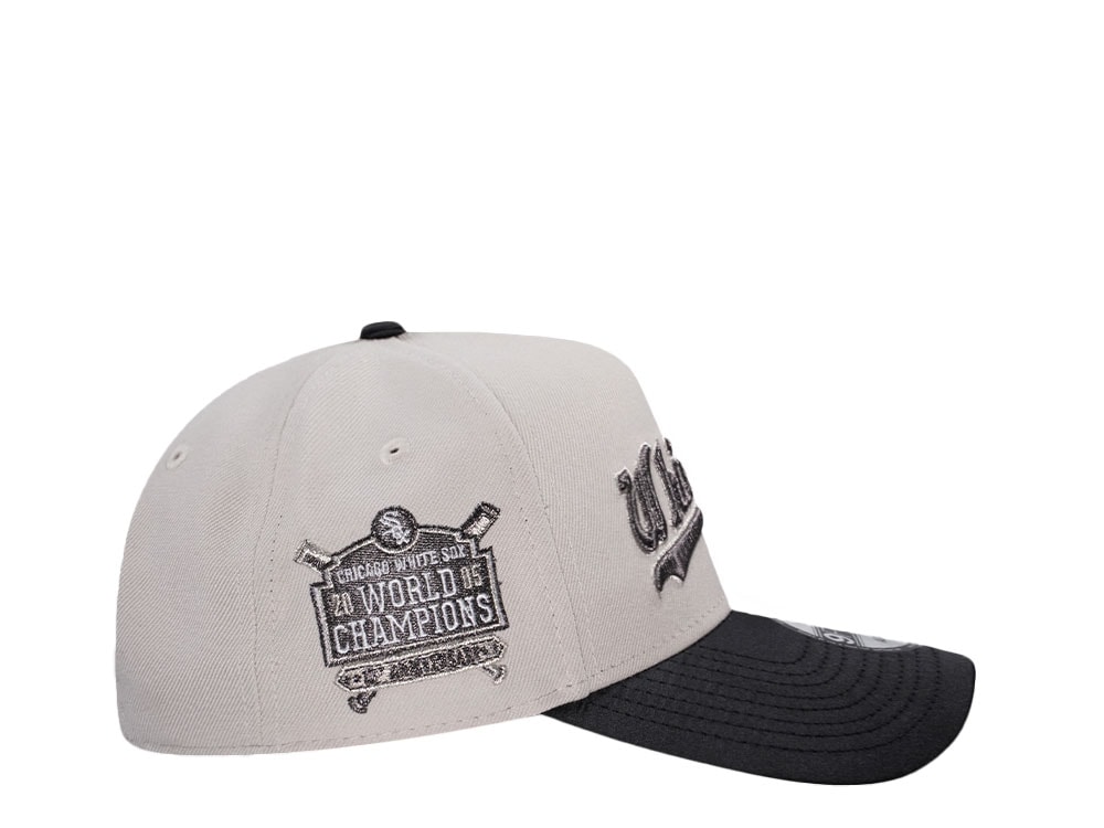 New Era Chicago White Sox World Champions 2005 Stone Satin Brim Two Tone 9Forty A Frame Snapback Hat