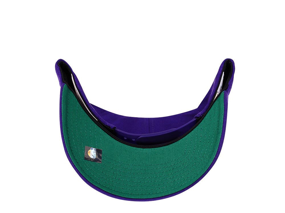 Mitchell & Ness Utah Jazz Team Ground Red Line Solid Flex Purple Snapback Hat