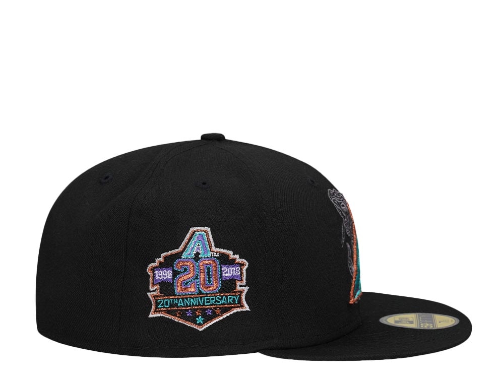 New Era Arizona Diamondbacks 20th Anniversary Black Copper Throwback Edition 59Fifty Fitted Hat