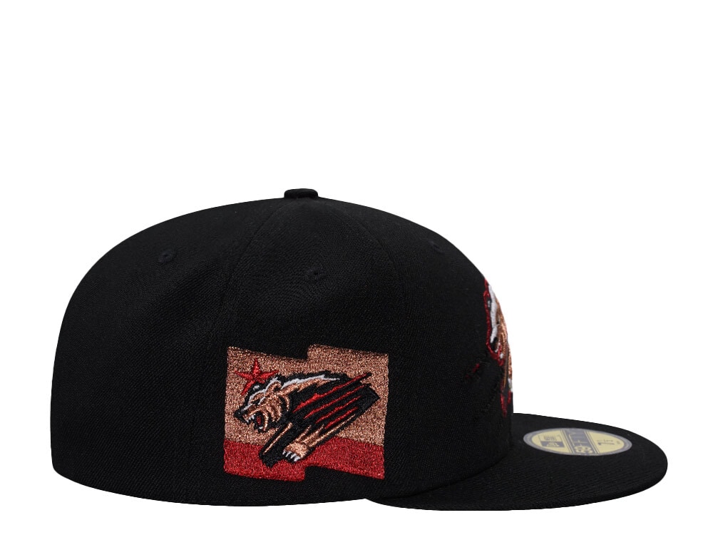 New Era Fresno Grizzlies Blood Claw Cut Distressed Black Prime Edition 59Fifty Fitted Cap
