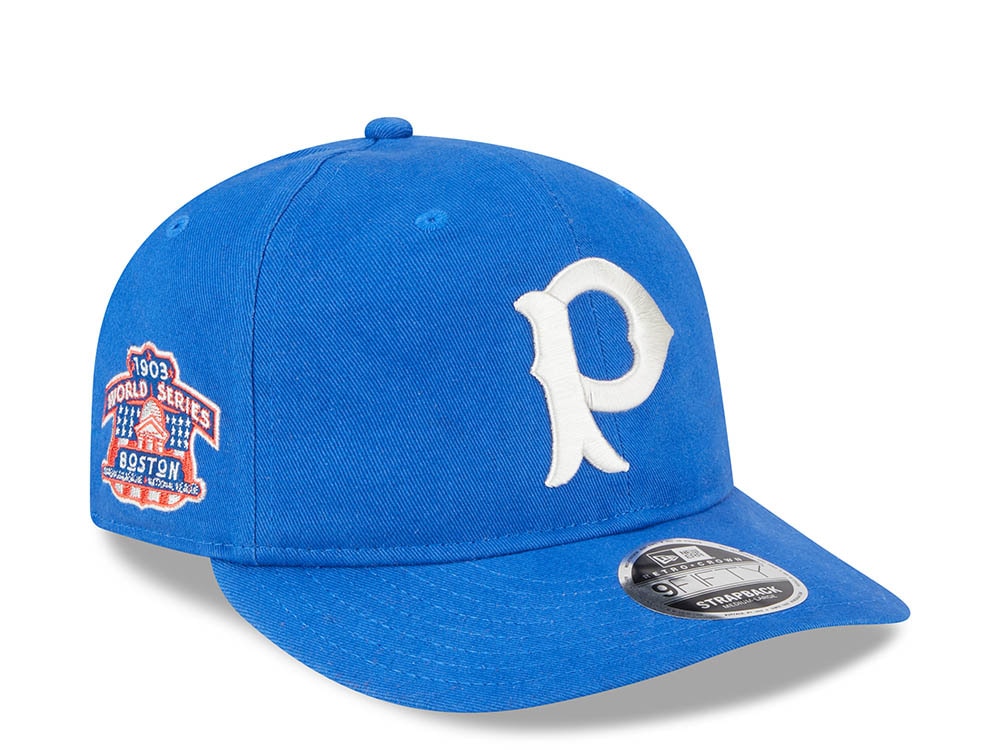 New Era Pittsburgh Pirates World Series 1903 Retro Crown Vintage Blue 9Fifty Strapback Hat