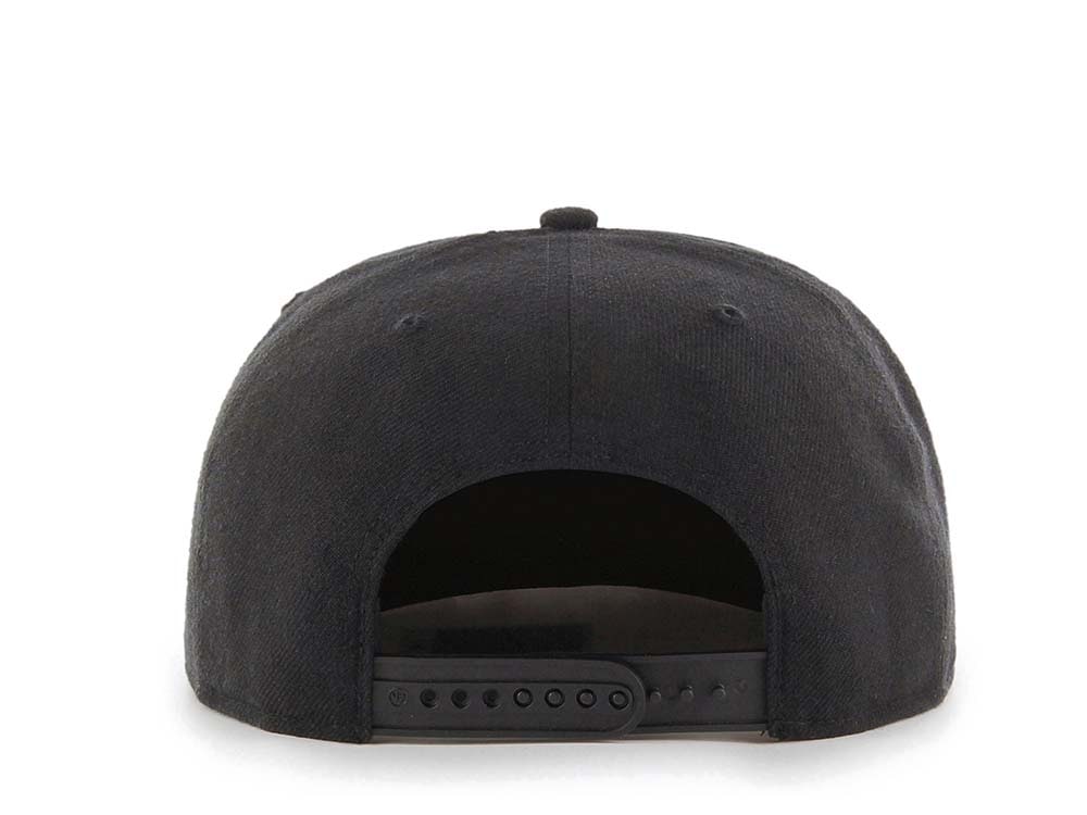 47Brand Vegas Golden Knights No Shot Black Script Captain Snapback Hat