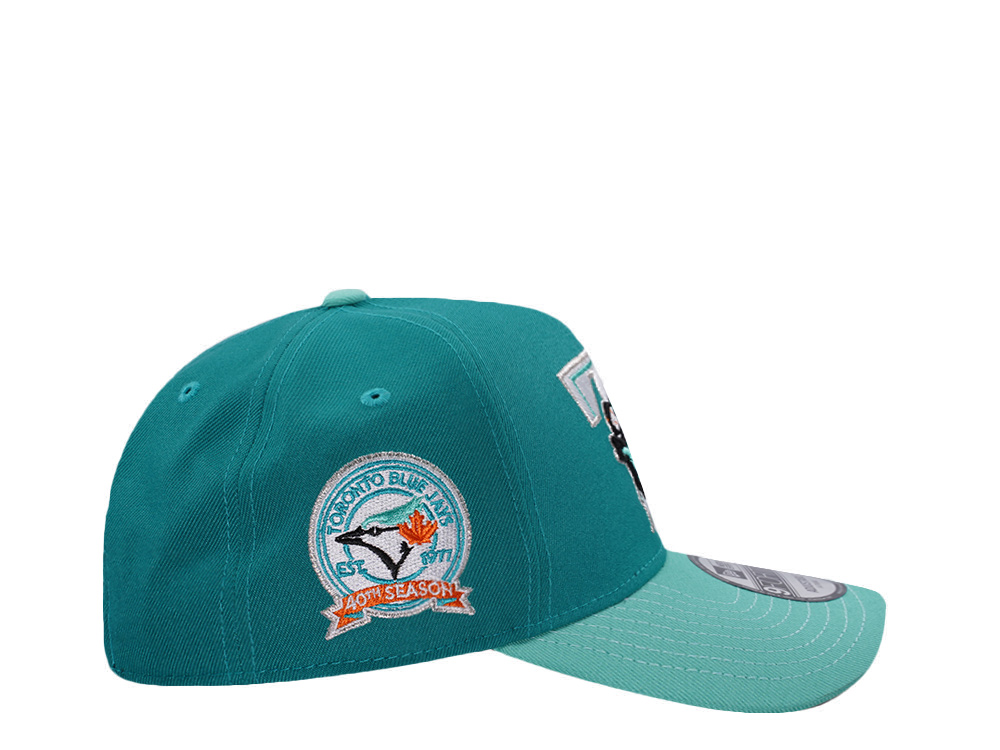 New Era Toronto Blue Jays 40th Anniversary Mint Two Tone Edition 9Forty A Frame Snapback Cap