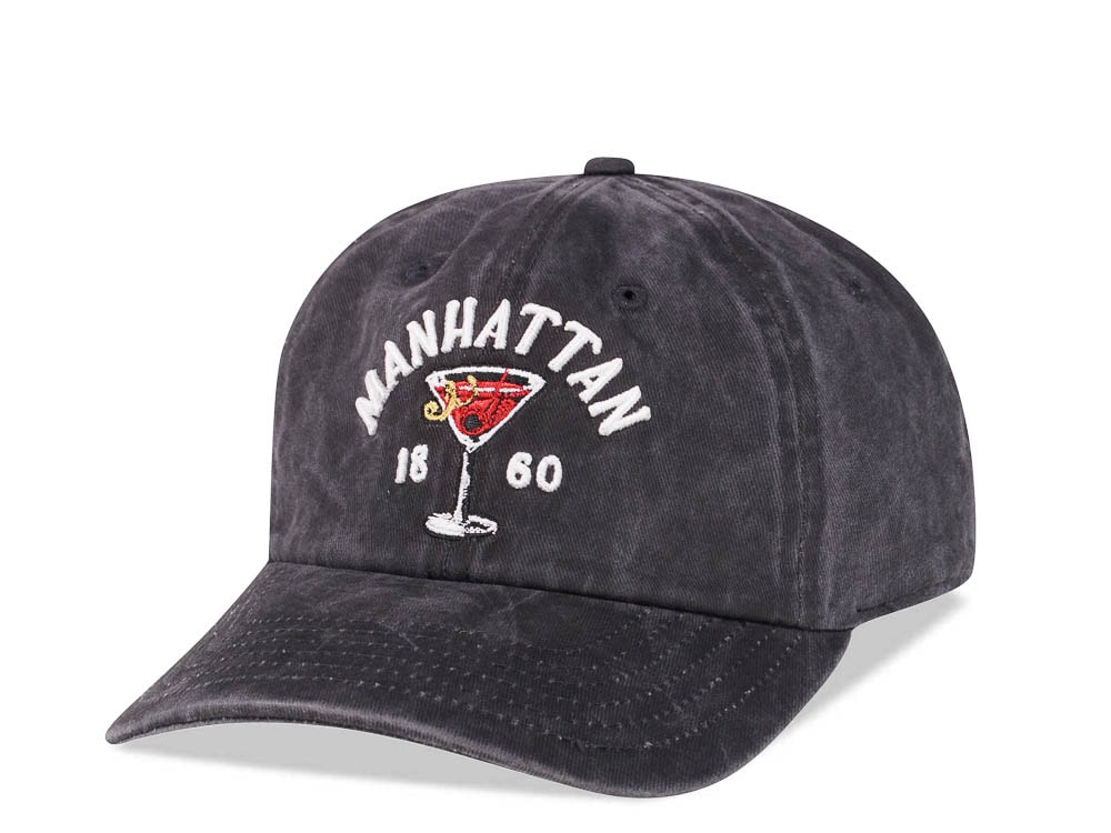 American Needle Manhattan 1860 Black Vintage Casual Strapback Hat