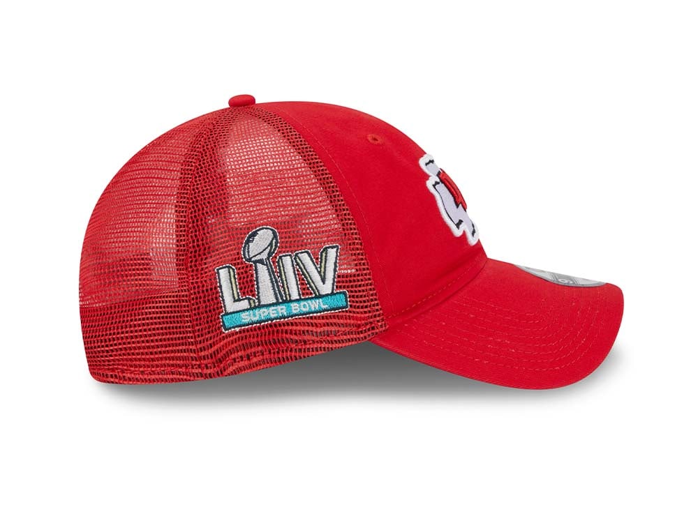 New Era Kansas City Chiefs Super Bowl LIIV Red Trucker Edition 9Twenty Snapback Hat